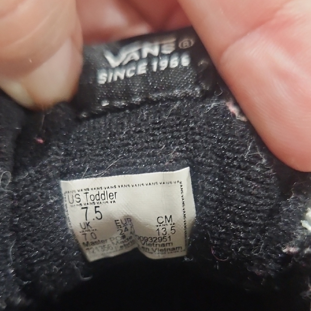 Vans Kids Black and White High-Top Sneakers - Picture 4 of 6